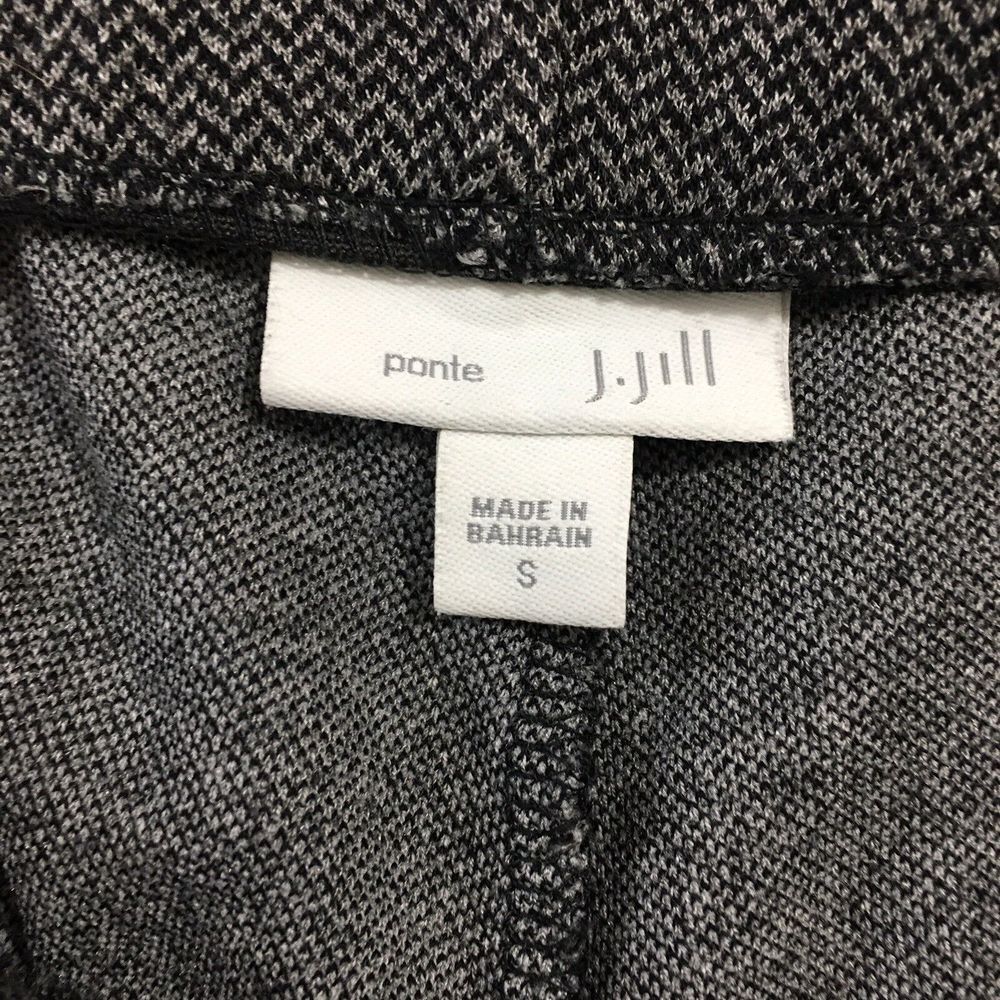J‎ Jill Ponte Womens Gaucho Pants Sz S Small Capri Gray Chevron Cropped Adjusted - Picture 8 of 8